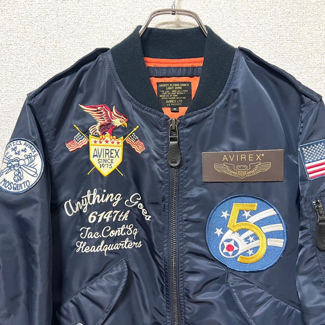 【極美品】AVIREX フライトジャケット L-2A 5th AIR FORCE