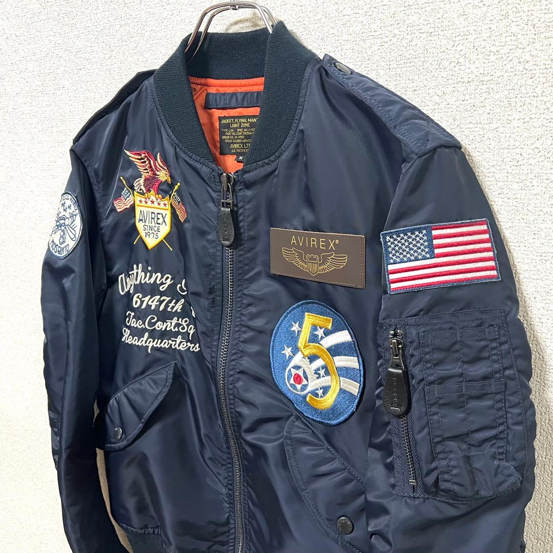 【極美品】AVIREX フライトジャケット L-2A 5th AIR FORCE
