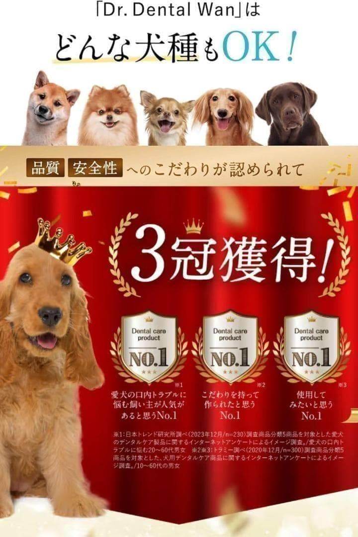 【新品未使用】 ドクターデンタルワン 2個セット 犬 歯磨き 歯ブラシセット