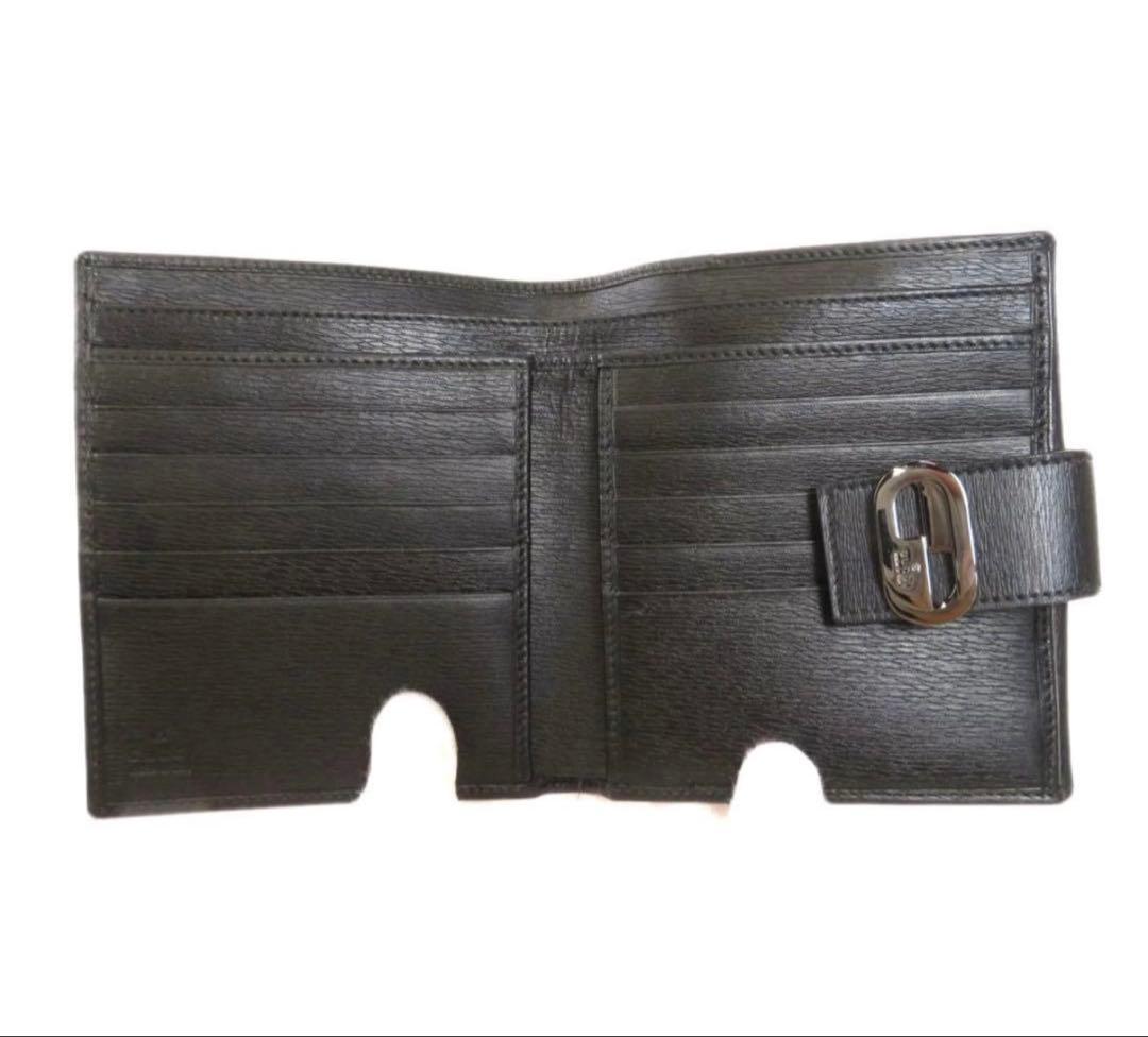 (美品)GUCCI（グッチ）のダブルGインターロッキング金具付き二つ折り財布