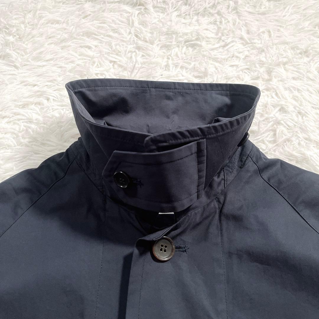 TOUJOUR トゥジュー　ステンカラー ハーフフィールド コート ネイビー