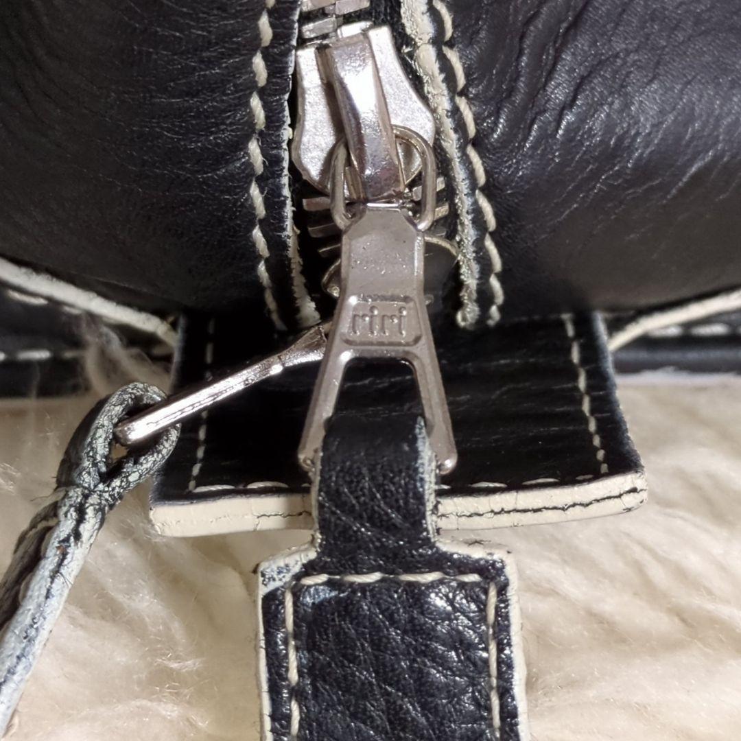 入手困難◆NUMBER(N)INE◆本革 ハンドバッグ riri製 黒 USA製