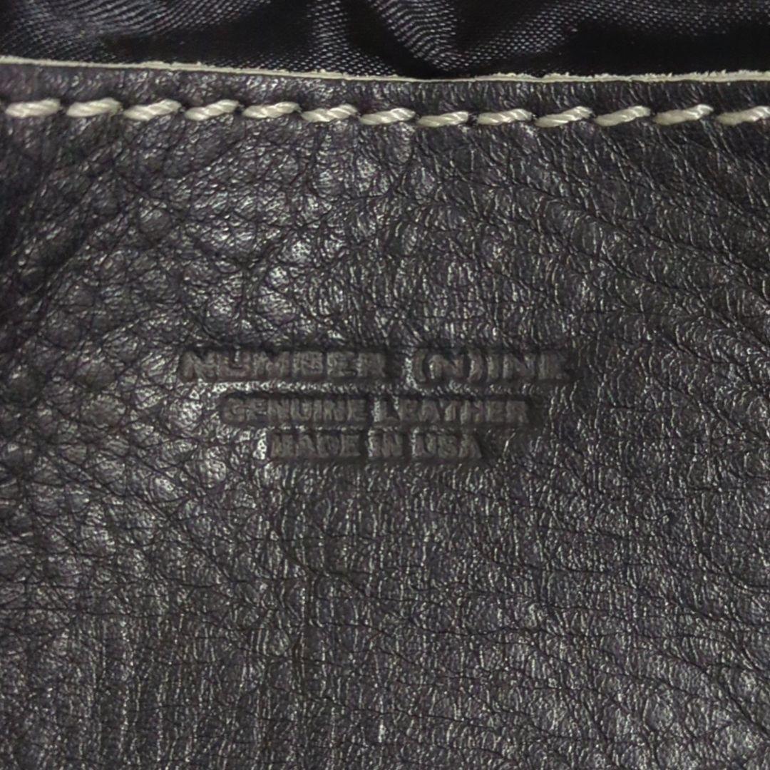 入手困難◆NUMBER(N)INE◆本革 ハンドバッグ riri製 黒 USA製