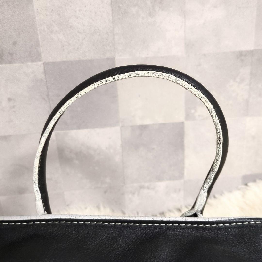 入手困難◆NUMBER(N)INE◆本革 ハンドバッグ riri製 黒 USA製