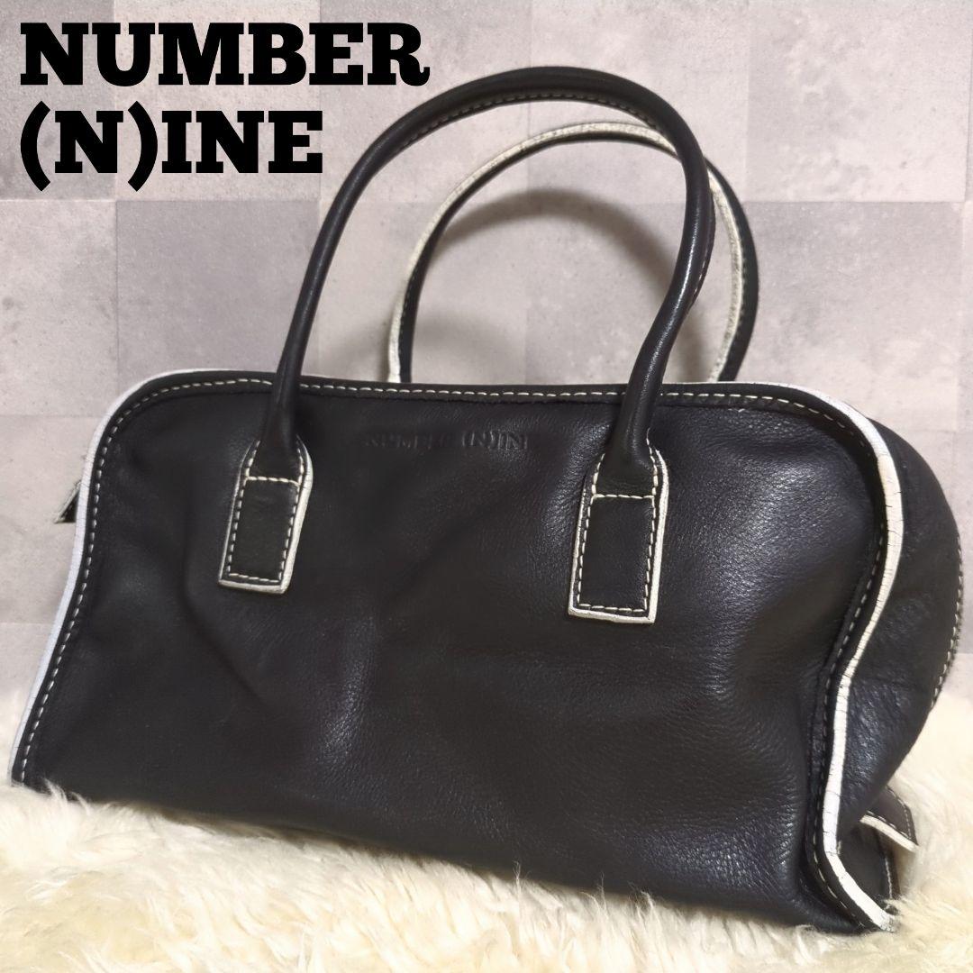 入手困難◆NUMBER(N)INE◆本革 ハンドバッグ riri製 黒 USA製
