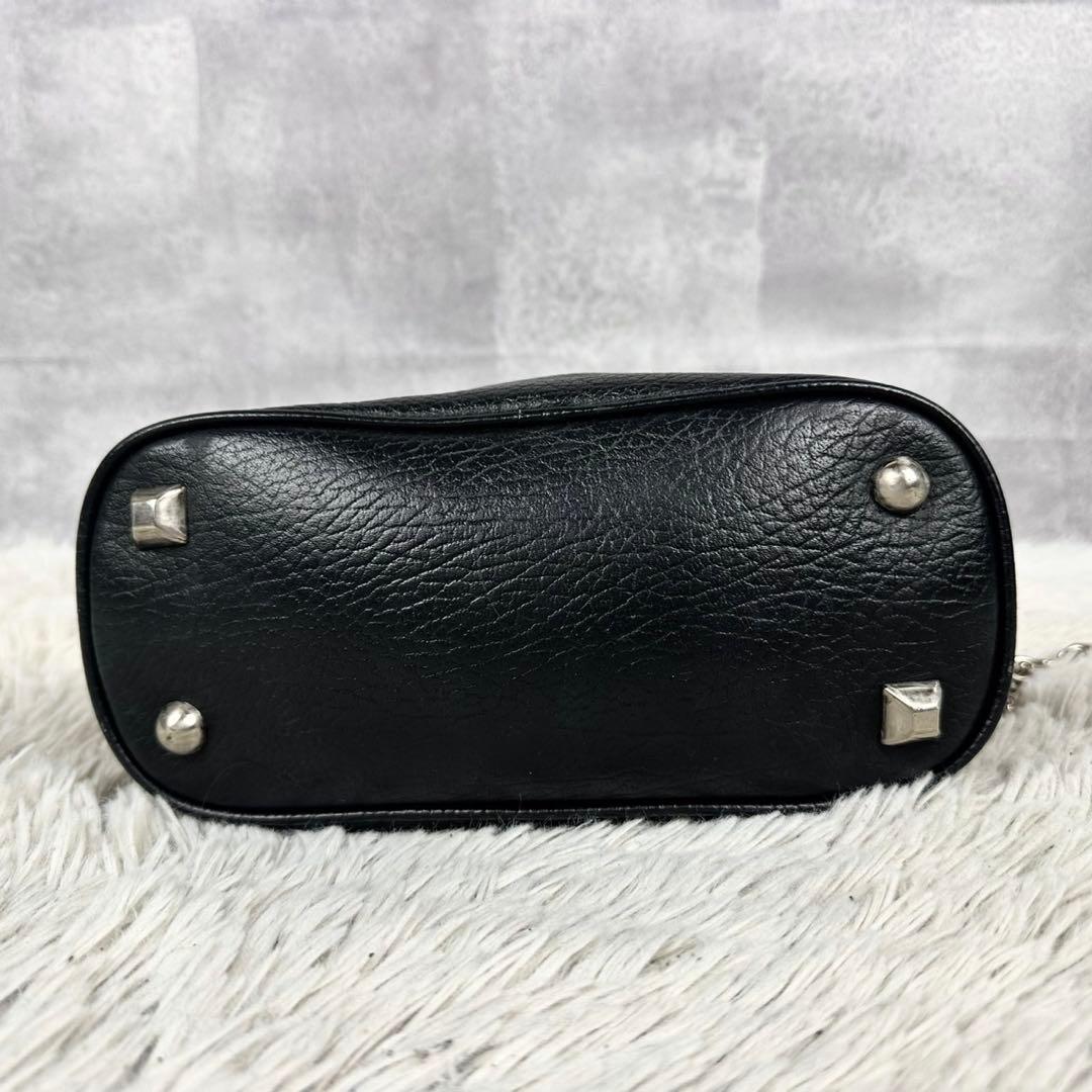 美品 メゾンマルジェラ レザー 2WAY ショルダーバッグ チェーン 5ac 黒