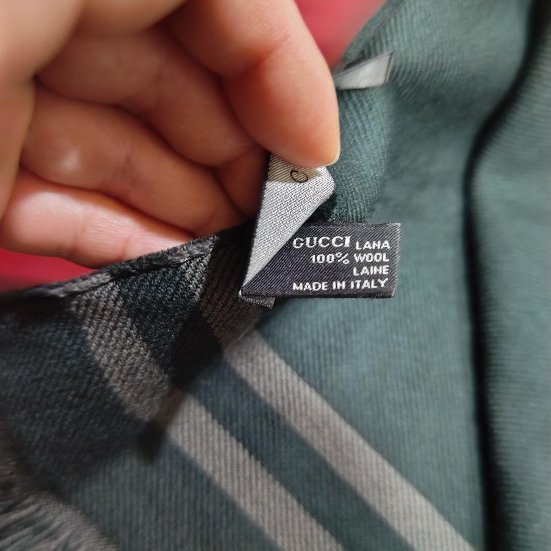 ❤新品箱袋付❤最高級ウール❤GUCCI マフラー ストール スカーフ❤グリーン❤