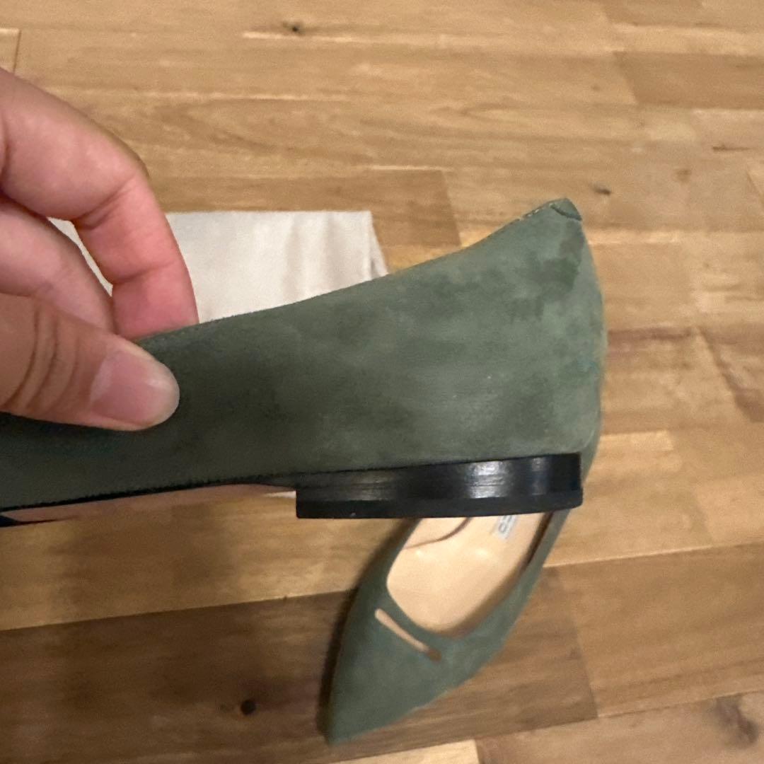 PELLICO ポインテッドトゥパンプス グリーン 38