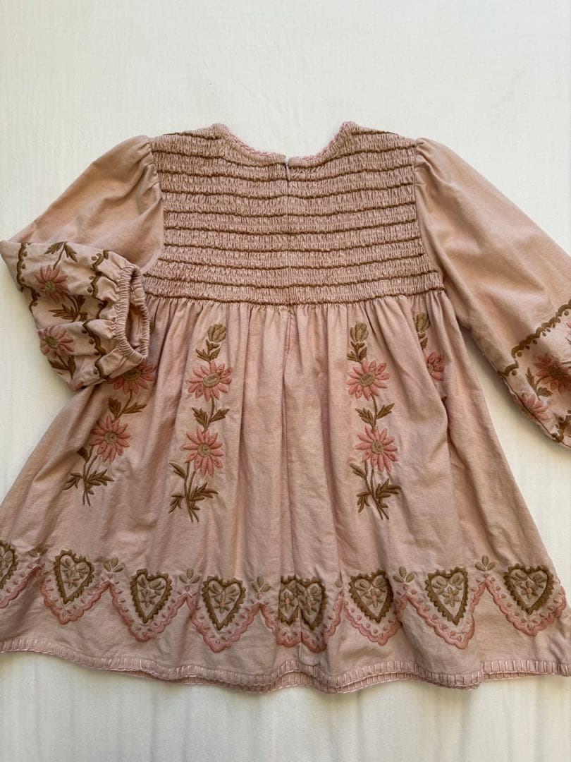 ワンピース Apolina Penny Smock Dress pink beige 3-5