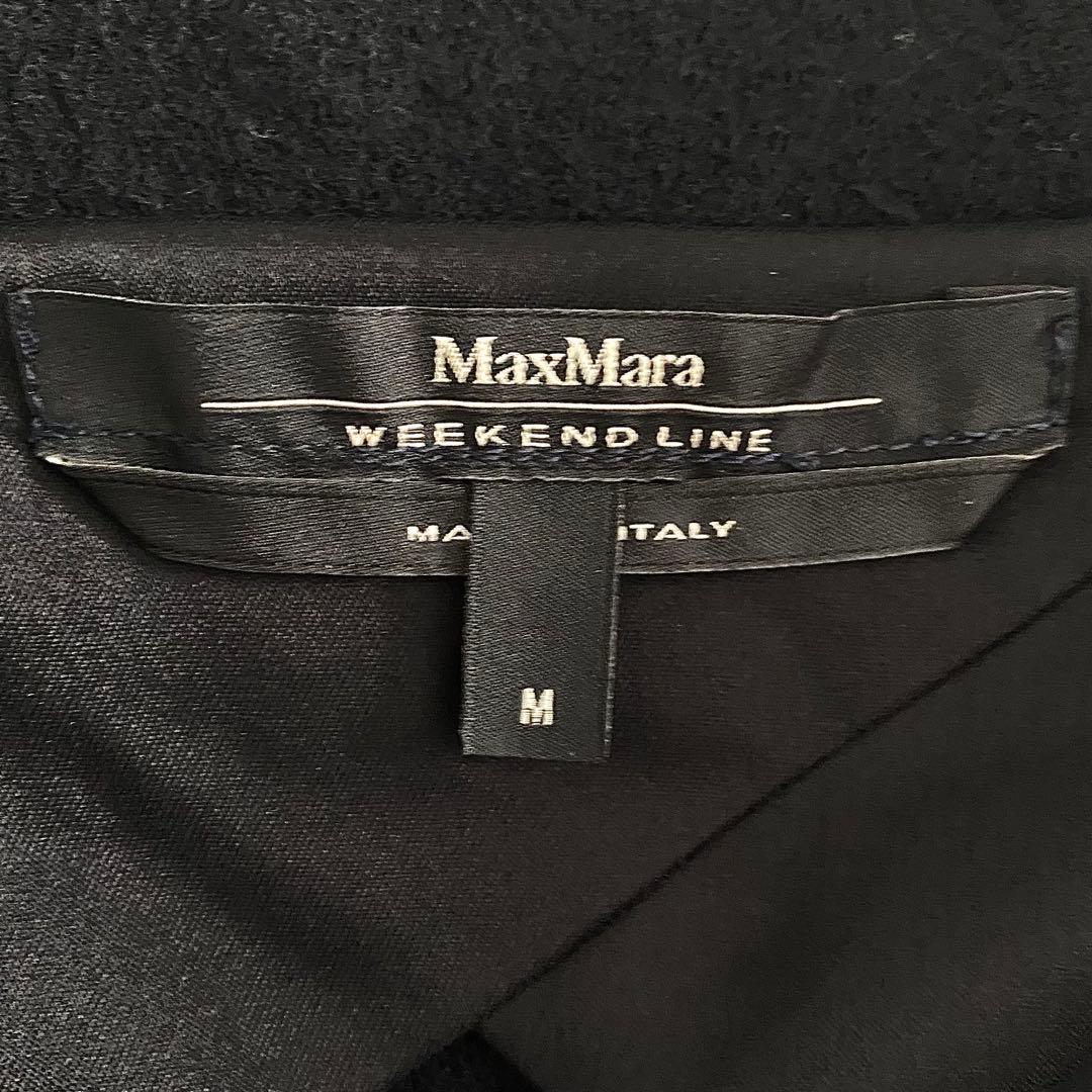 美品 マックスマーラウィークエンド ウール起毛素材ノーカラージャケット M 伊製