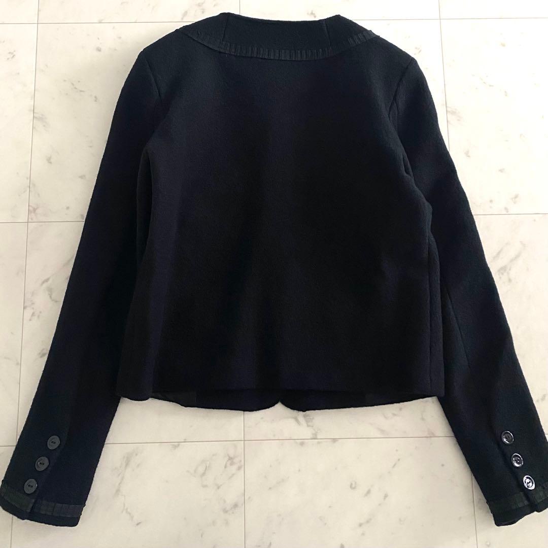 美品 マックスマーラウィークエンド ウール起毛素材ノーカラージャケット M 伊製