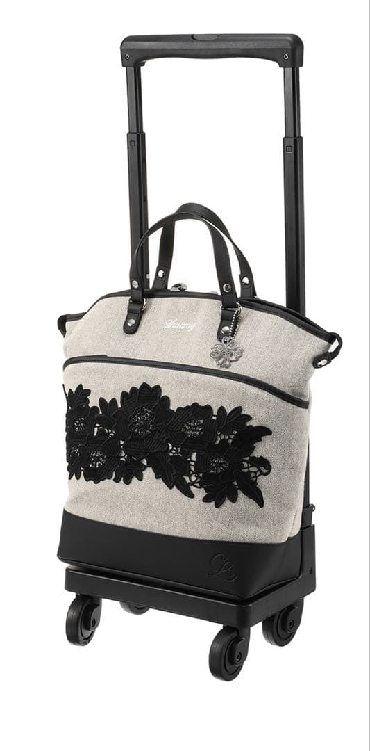 〈近沢レース店×スワニー〉4輪ストッパー付 横押しカート フローレンス