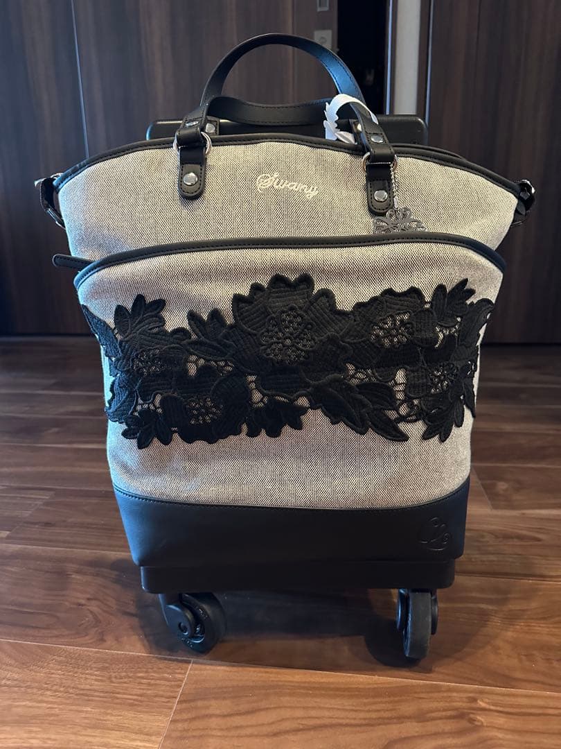 〈近沢レース店×スワニー〉4輪ストッパー付 横押しカート フローレンス