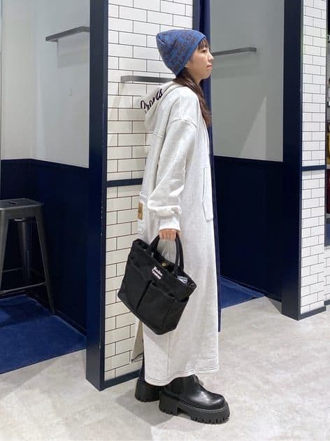 特価L/Tグレー♪RCSカラーステッチパーカーワンピース他の商品と纏め買い値引き