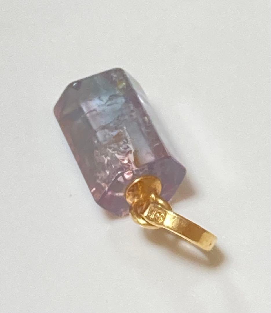 極美品 未使用 ベラクルスアメジスト 原石 K18ペンダントトップ