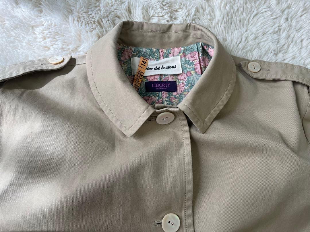 美品◇ポルテデブトン◇リバティトレンチ◇ポピー柄◇