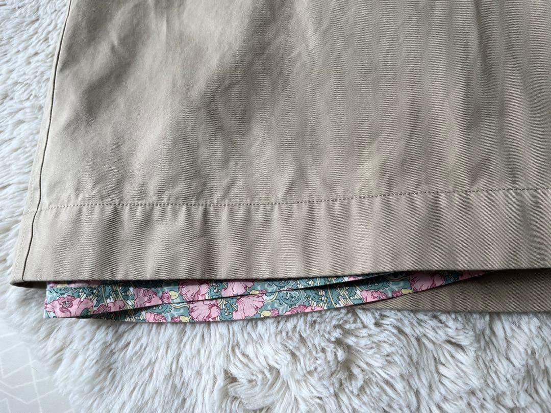 美品◇ポルテデブトン◇リバティトレンチ◇ポピー柄◇