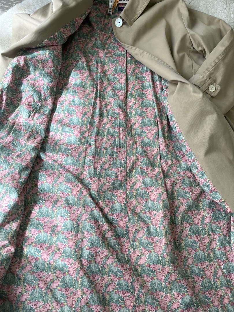 美品◇ポルテデブトン◇リバティトレンチ◇ポピー柄◇