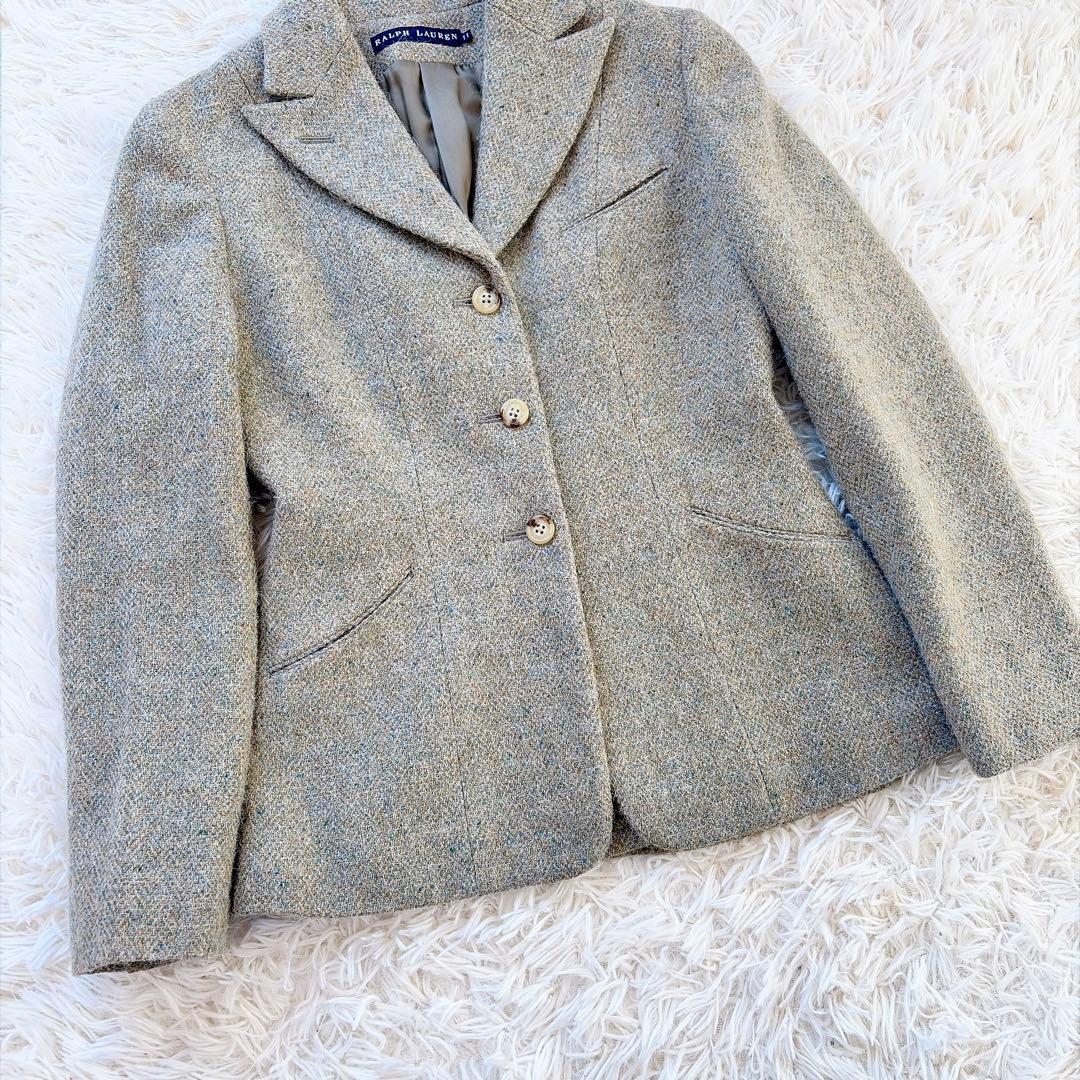 【美品】90s ラルフローレン　アルパカ混ウールテーラードジャケット　L 11