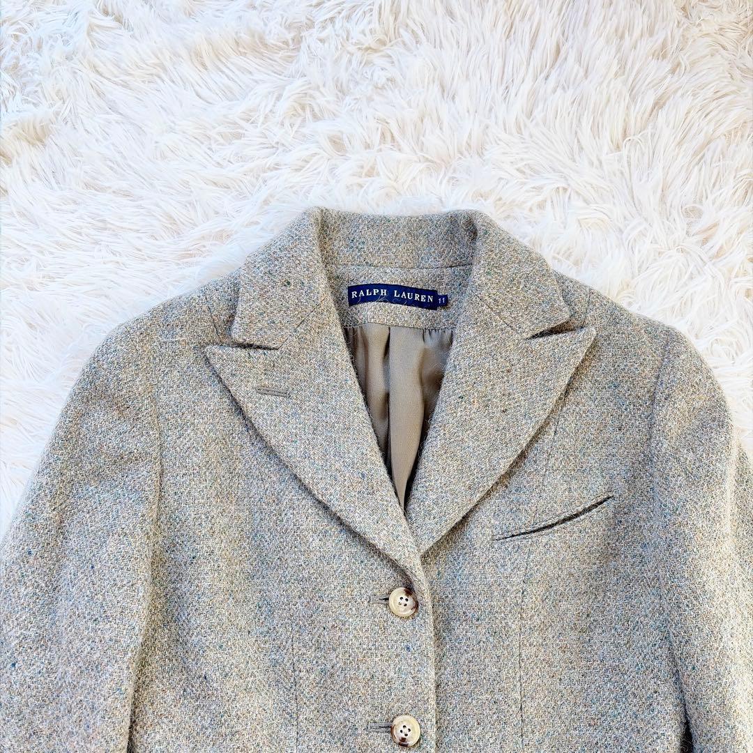 【美品】90s ラルフローレン　アルパカ混ウールテーラードジャケット　L 11