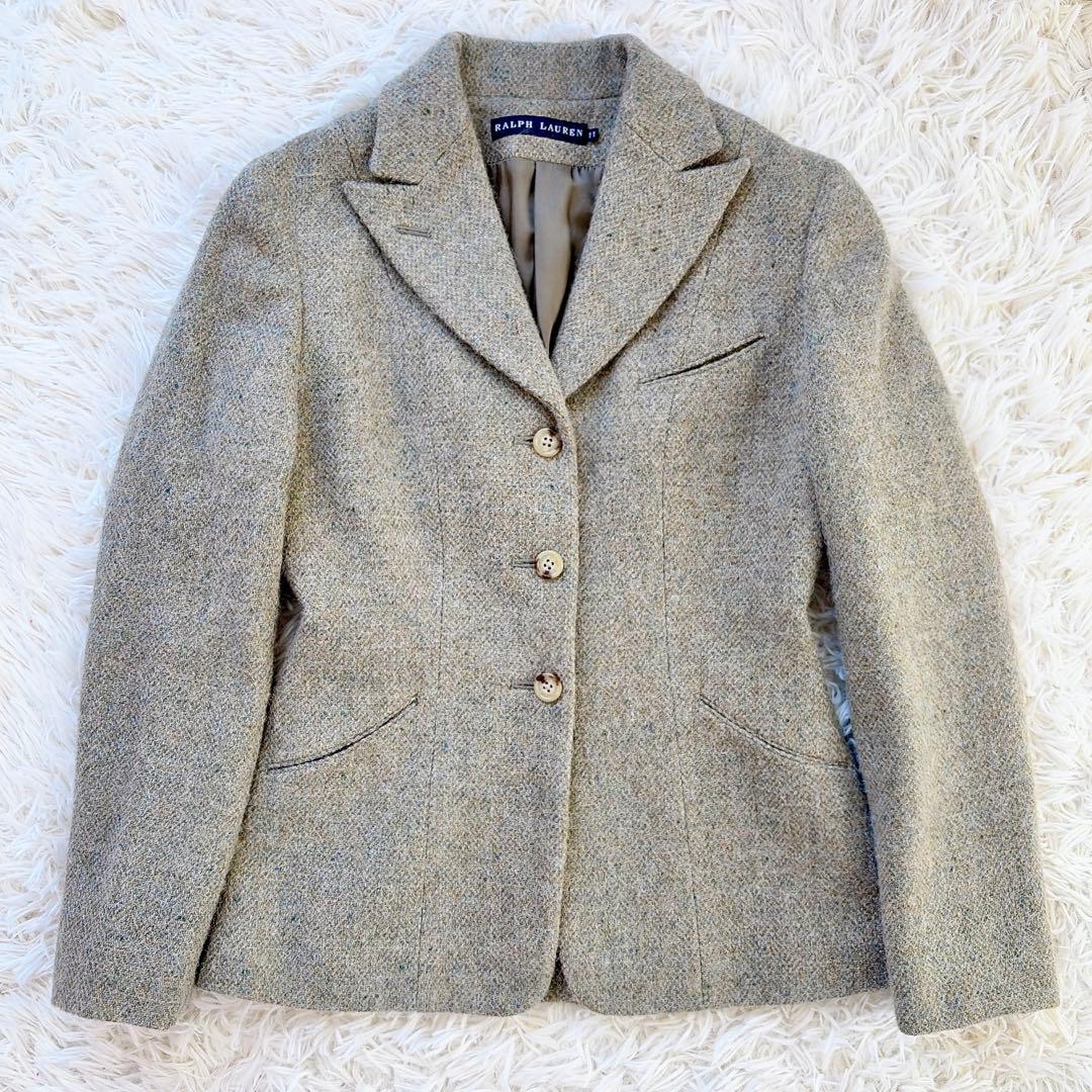 【美品】90s ラルフローレン　アルパカ混ウールテーラードジャケット　L 11