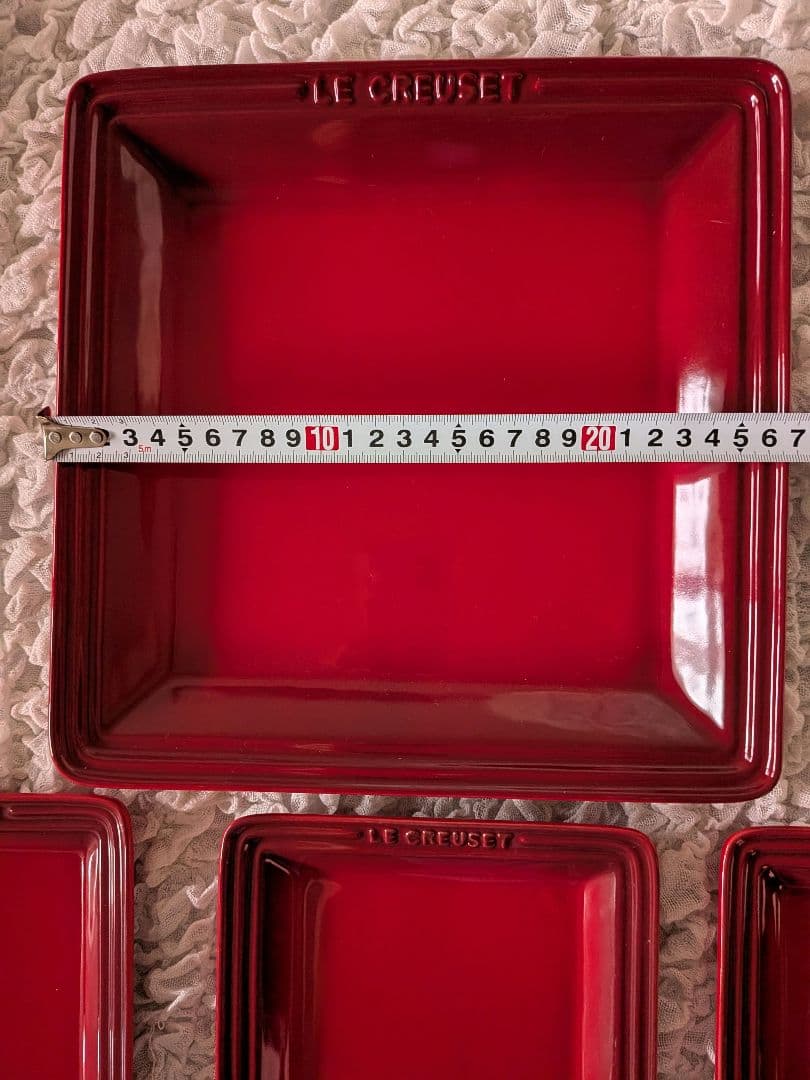 LE CREUSET★スクエアプレート角皿4点セット