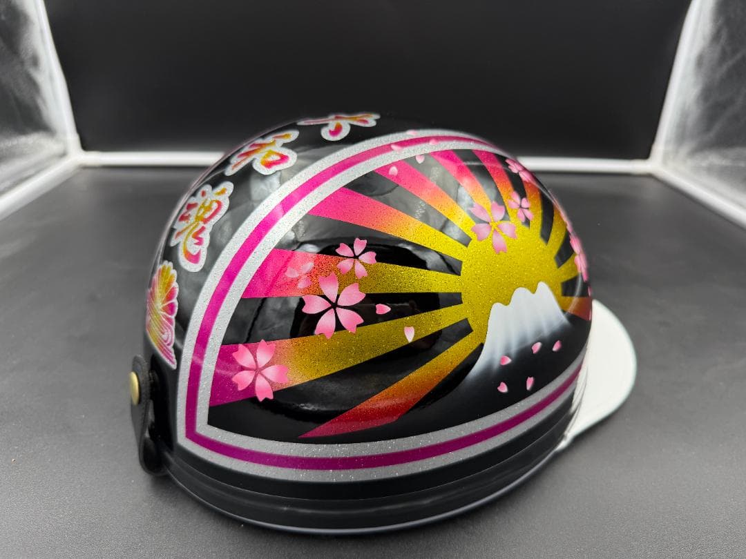 コルク半　カスタム　富士日章　三つボタン　レモンピンク桜 今月末迄セール対象品