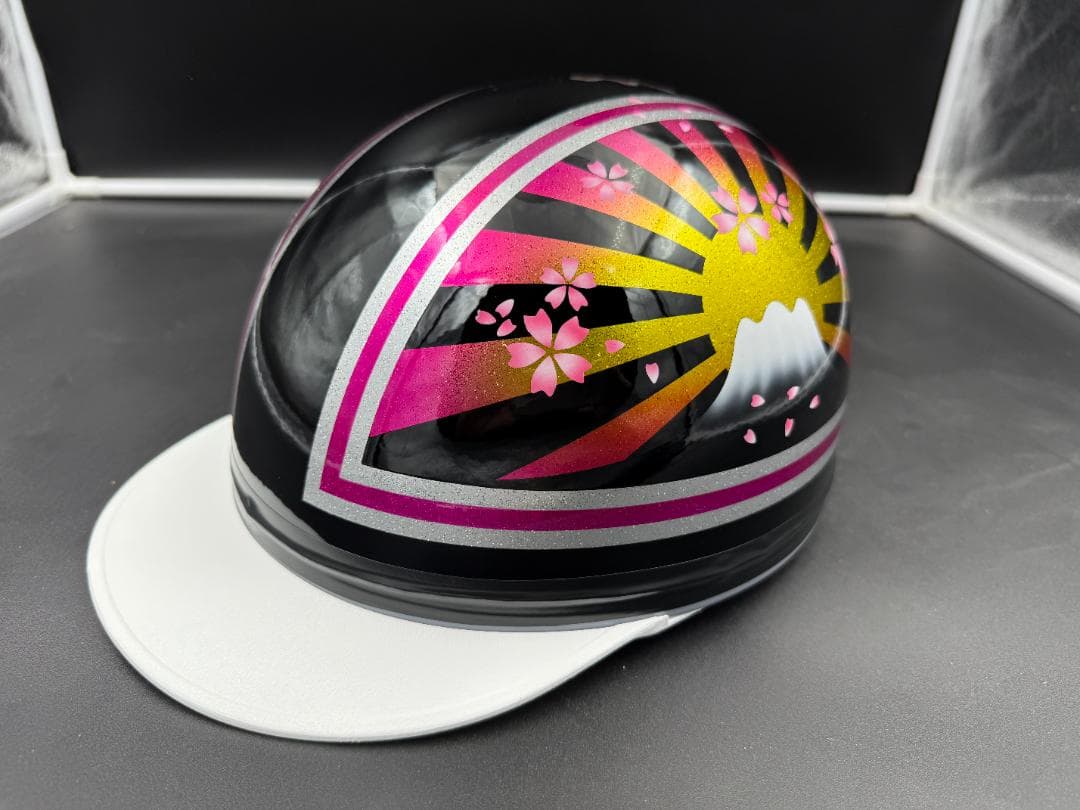 コルク半　カスタム　富士日章　三つボタン　レモンピンク桜 今月末迄セール対象品