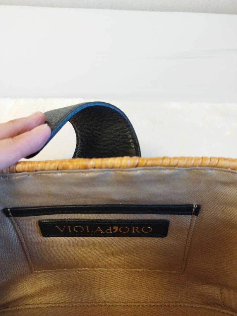 VIOLAd'ORO ヴィオラドーロ ラタン ミニショルダー V8130