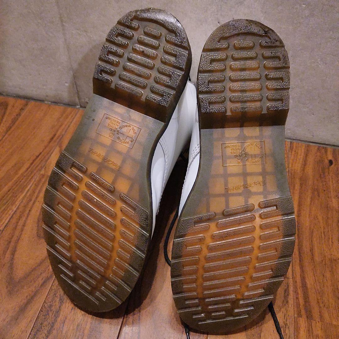 け*読様 Dr.Martin 8ホール 白 イエローステッチ UK9　美品