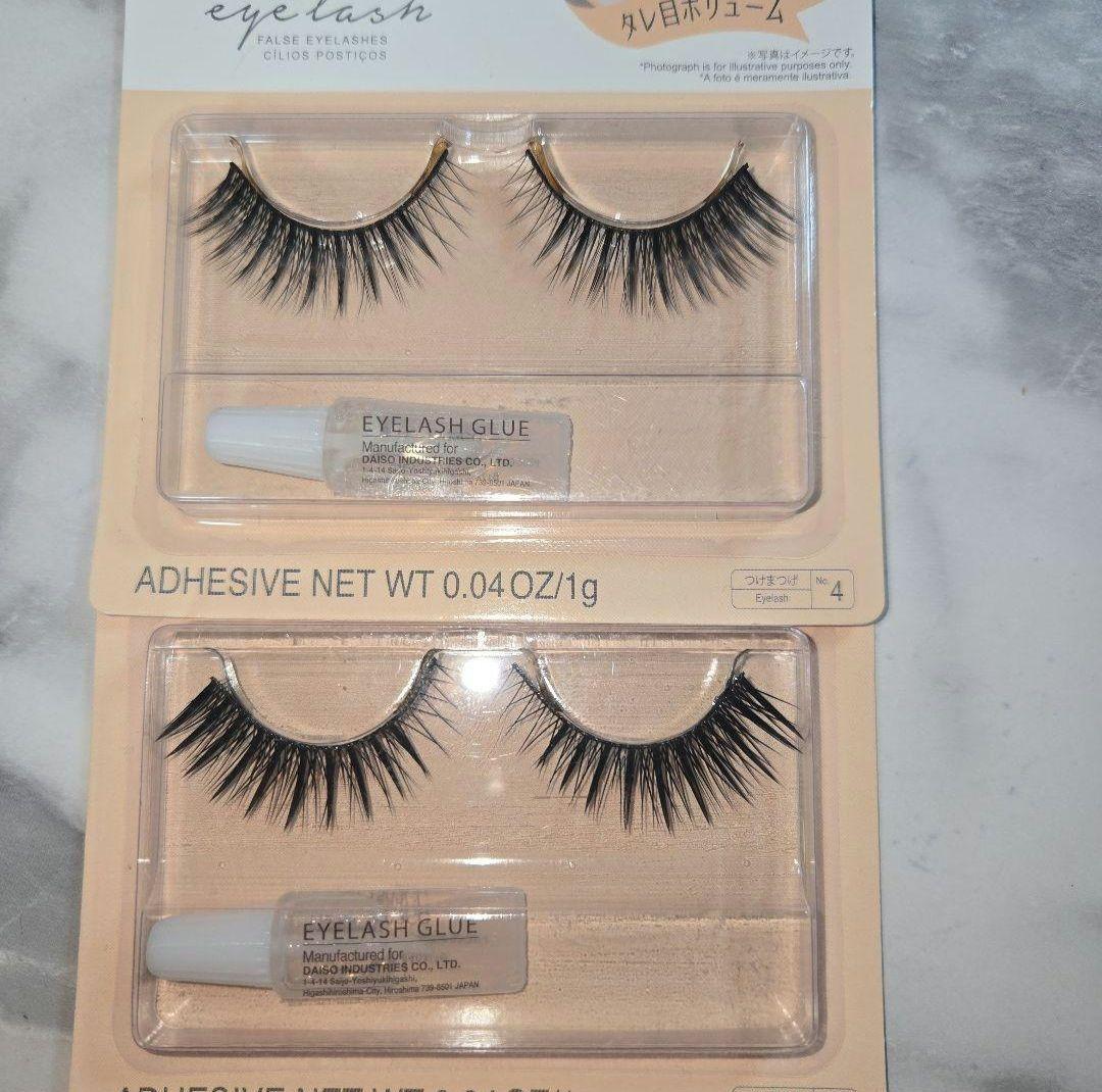 ダイソー　つけまつげ　B04　タレ目ボリューム　新品　6個セット　⑥