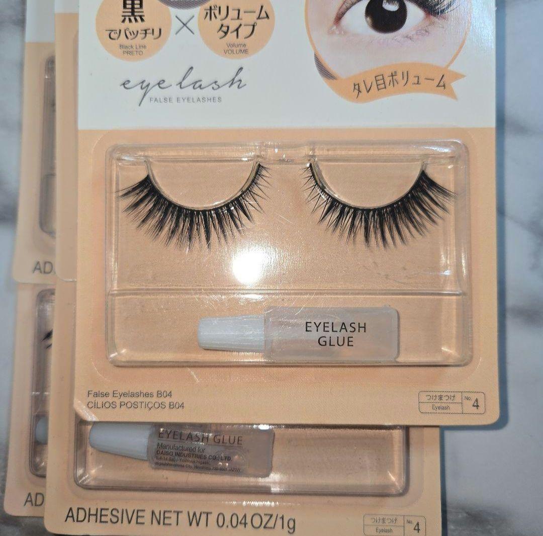 ダイソー　つけまつげ　B04　タレ目ボリューム　新品　6個セット　⑥