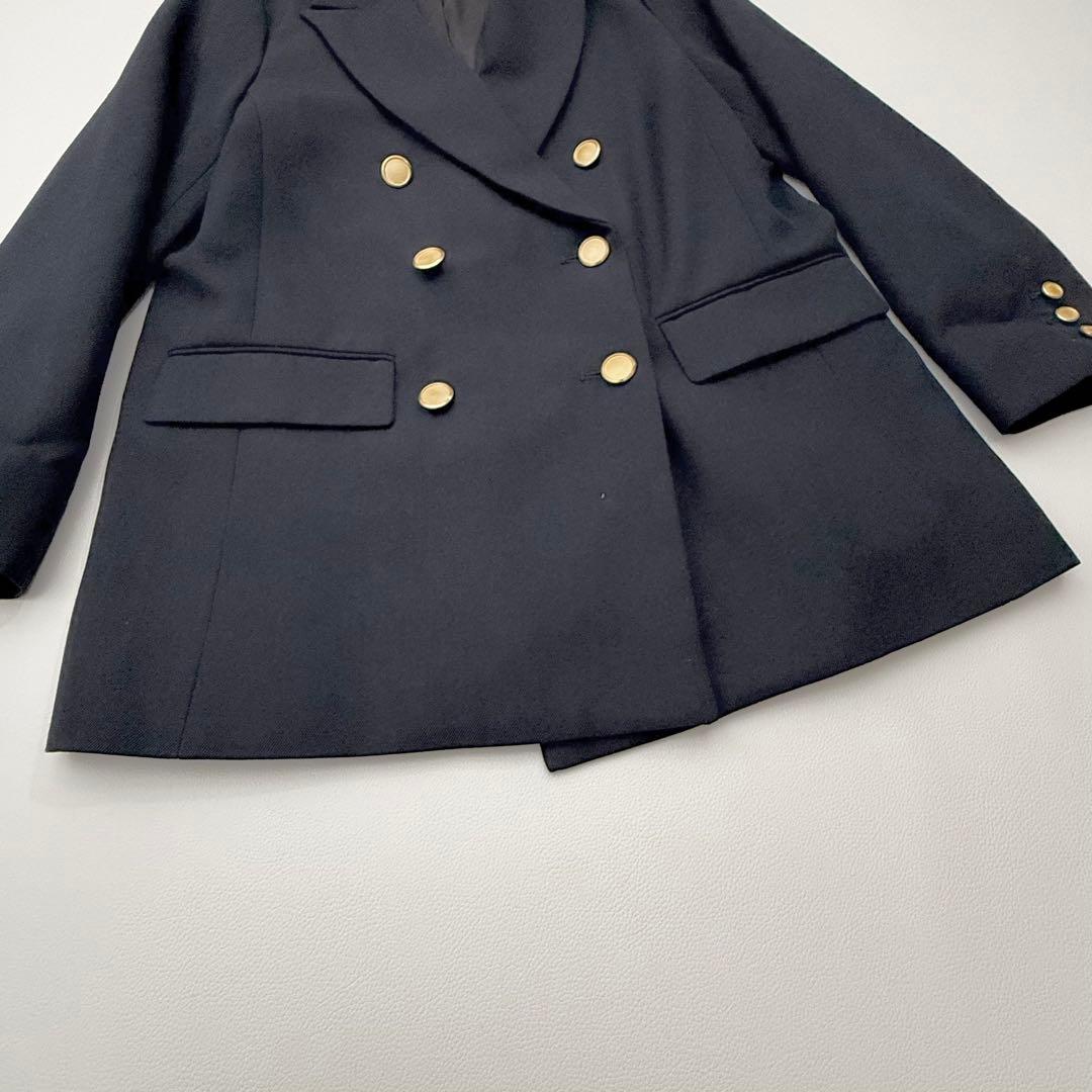 金釦✨ビームス ドライギャバジンダブルジャケット ネイビー