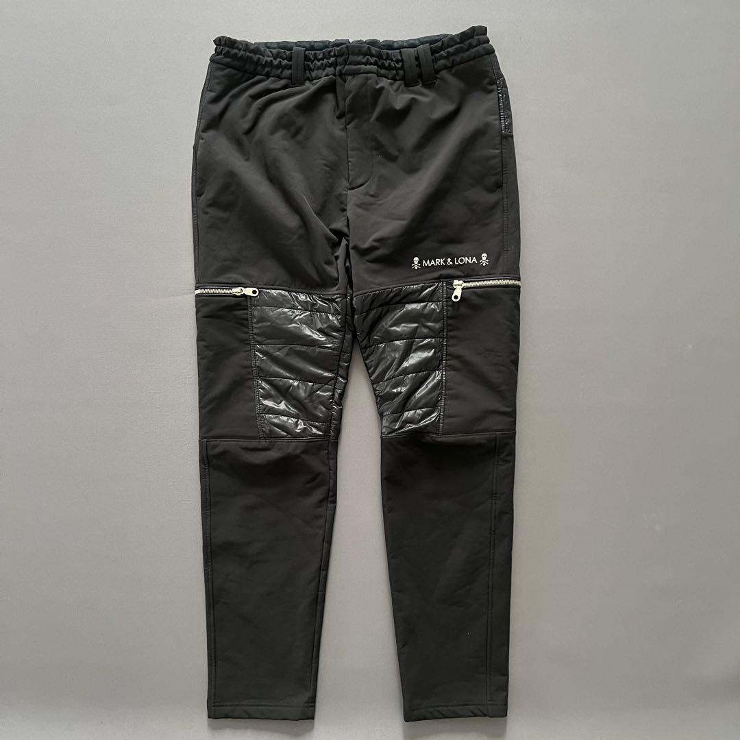 MARK&LONA マークアンドロナ　ダウンパンツ　スウェット　メンズ　黒　ロゴ