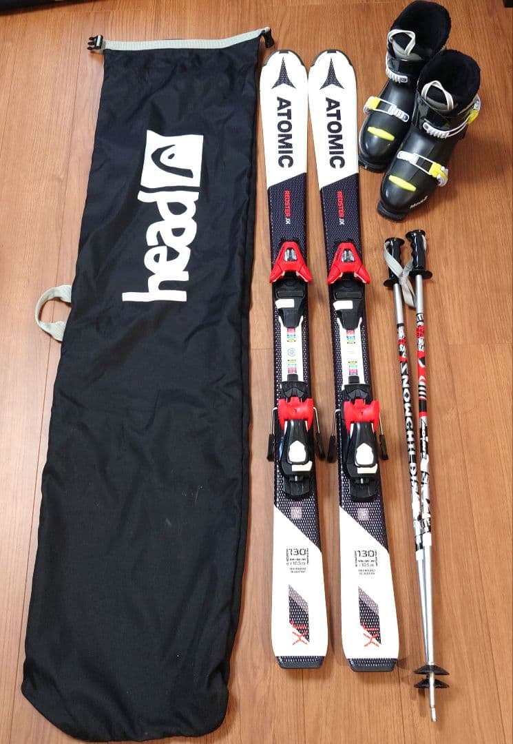 【子供用】ATOMIC スキーセット 板130cm/ブーツ24.0cm