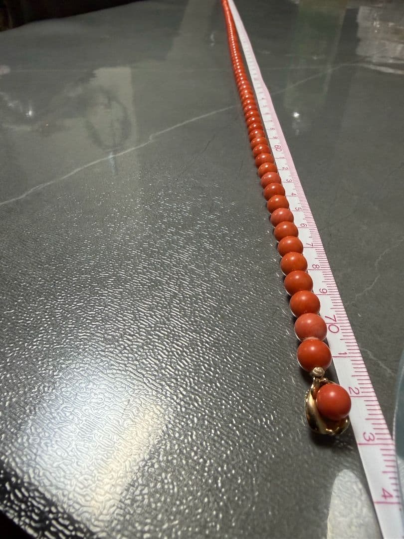 赤珊瑚ネックレス 14K 美品
