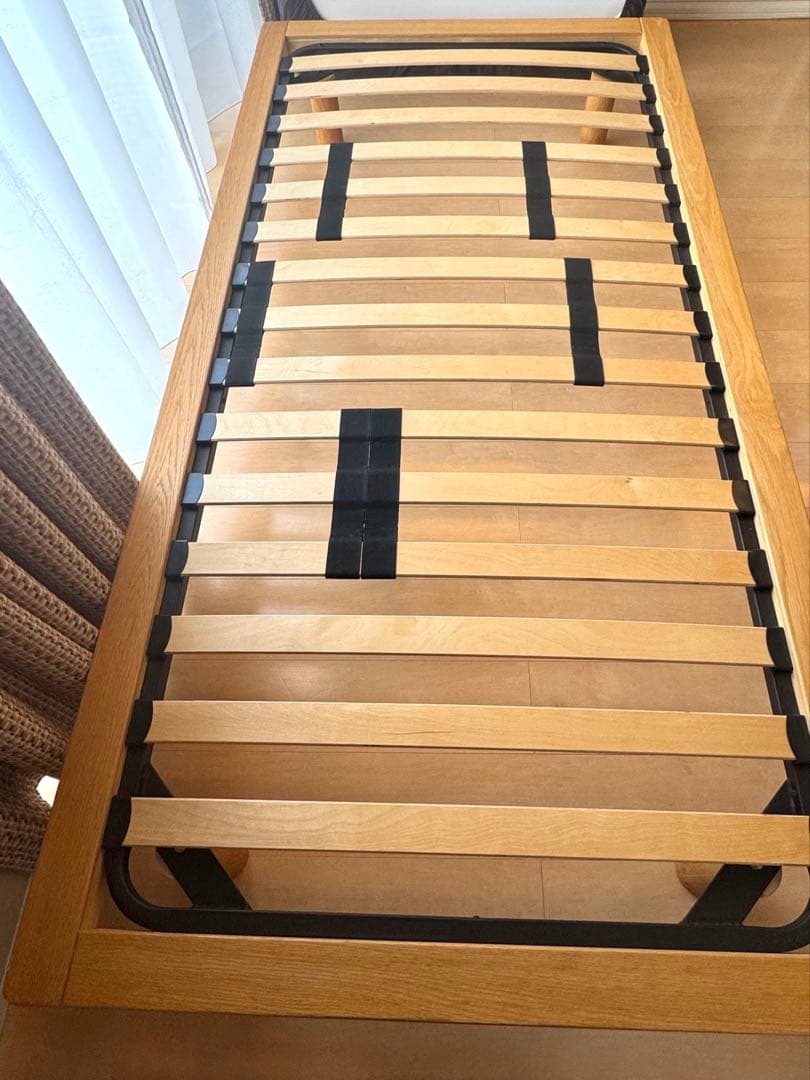 無印良品 シングルベッドフレーム 木製脚付 送料込み