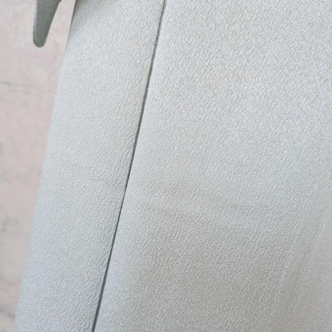 色無地　着物　フルセット　正絹　Sサイズ　水色グレー　爽やか　祝い事　F1