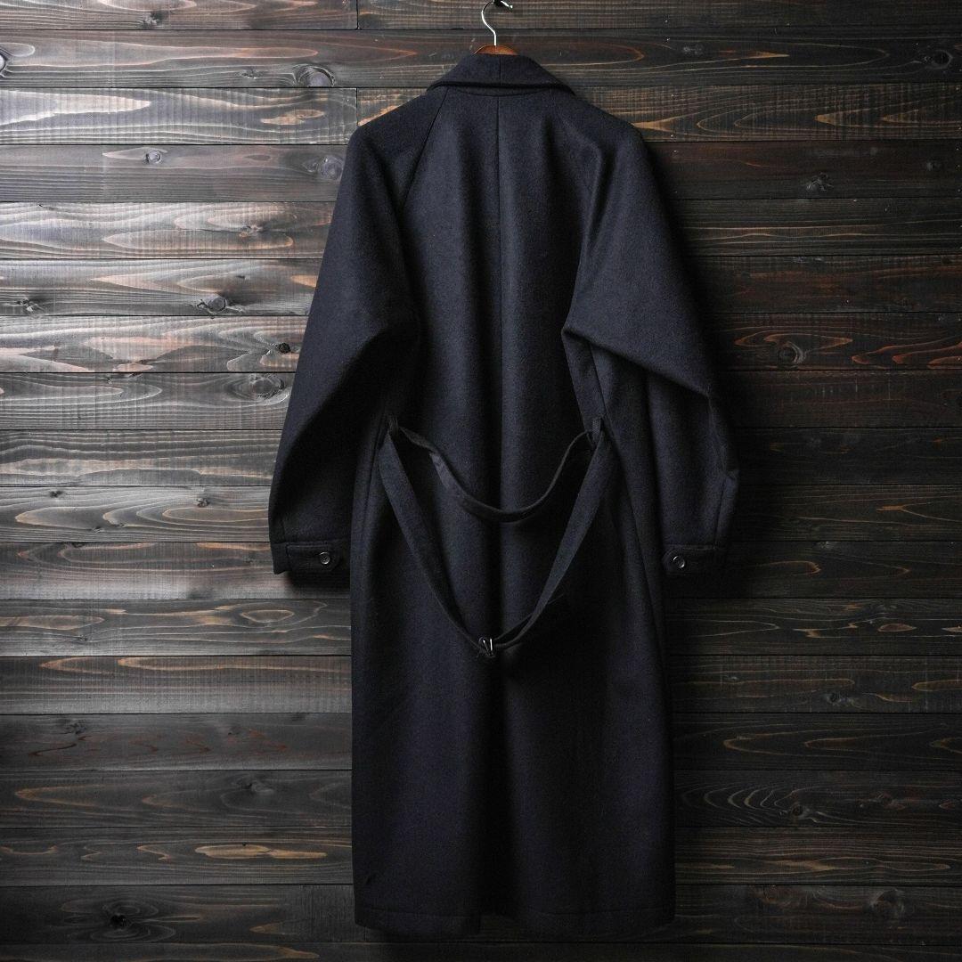 Pablo vinci Melton gown coat black Mサイズ