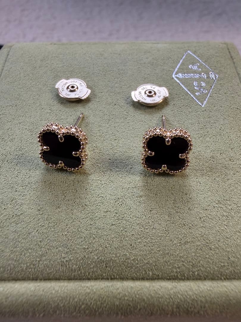 美品 ヴァンクリーフ&アーペル スウィート アルハンブラ ピアス カーネリアン