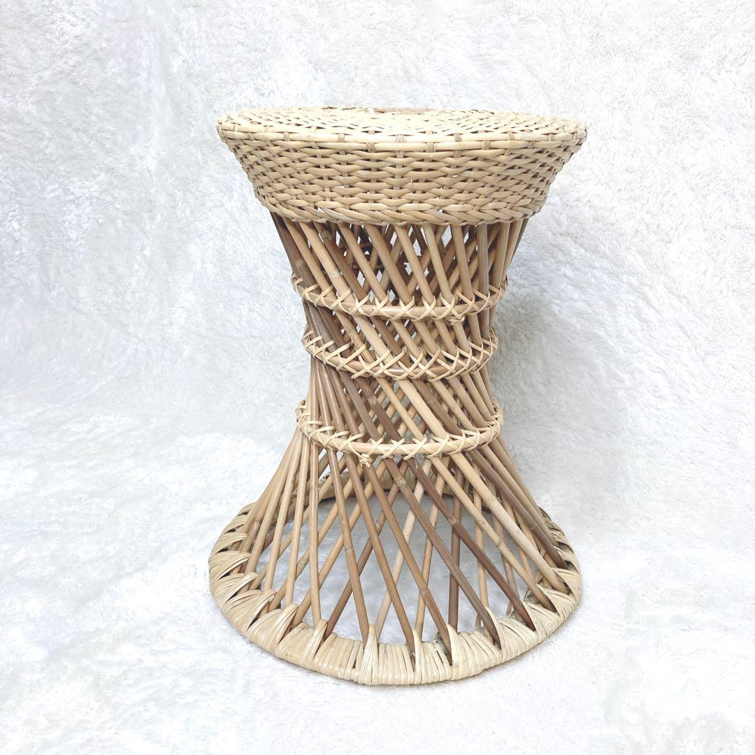 【スツール 籐】ラタン 木内籐材工業 アンティーク家具
