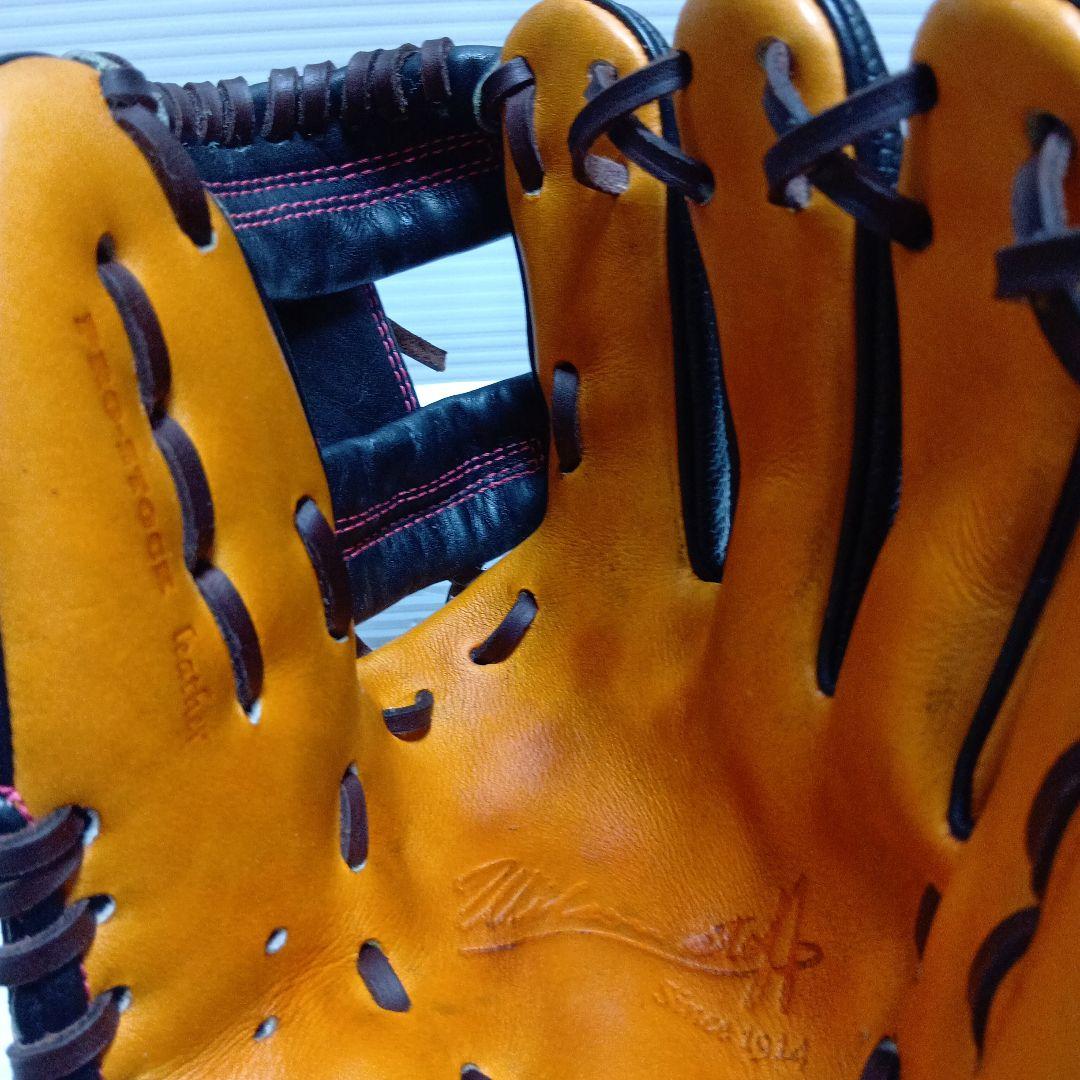 Wilson 軟式グローブ オレンジ/黒　田中賢介モデル