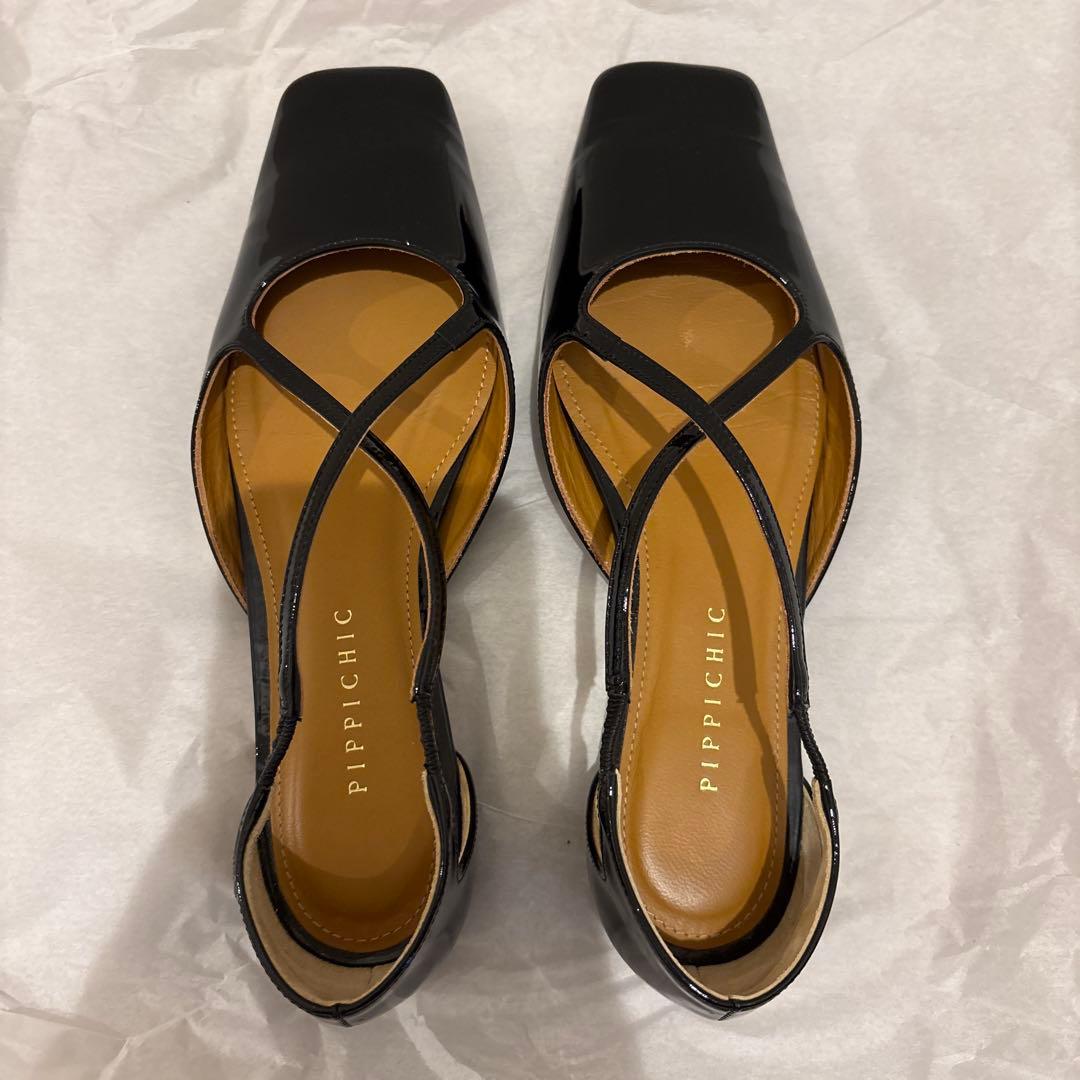 PIPPICHIC　AMBER TOE　クロスストラップフラットシューズ