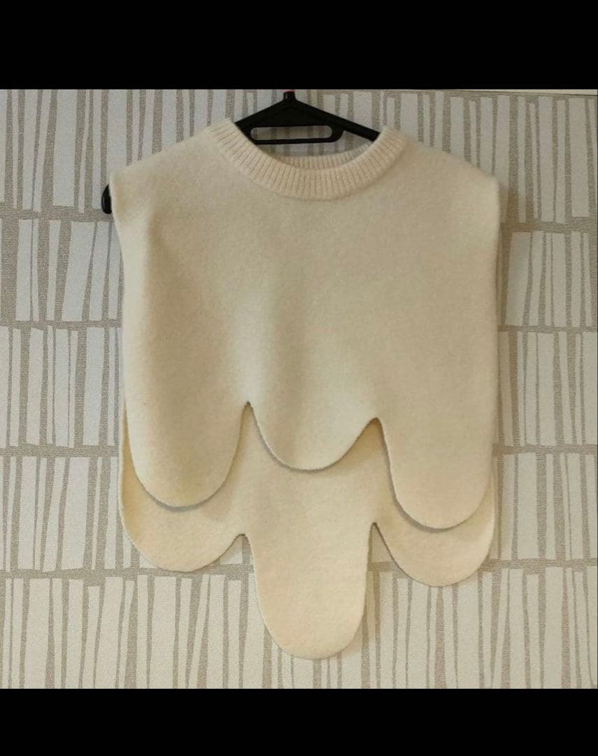 ENFÖLD スカラップヘム ニットベスト 38