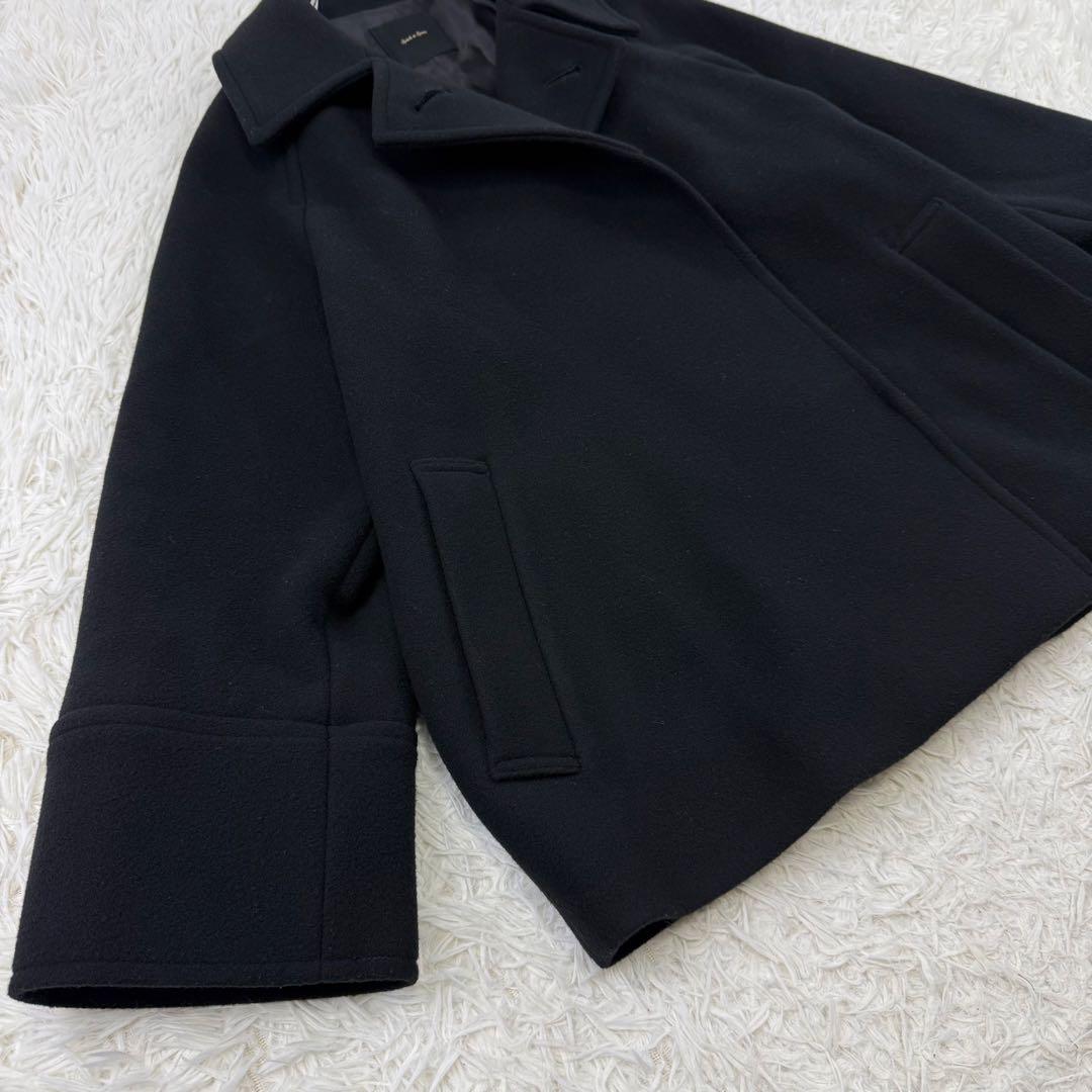 美品 スピックアンドスパン 現行 W/Nyモッサステンカラーショートコート 36