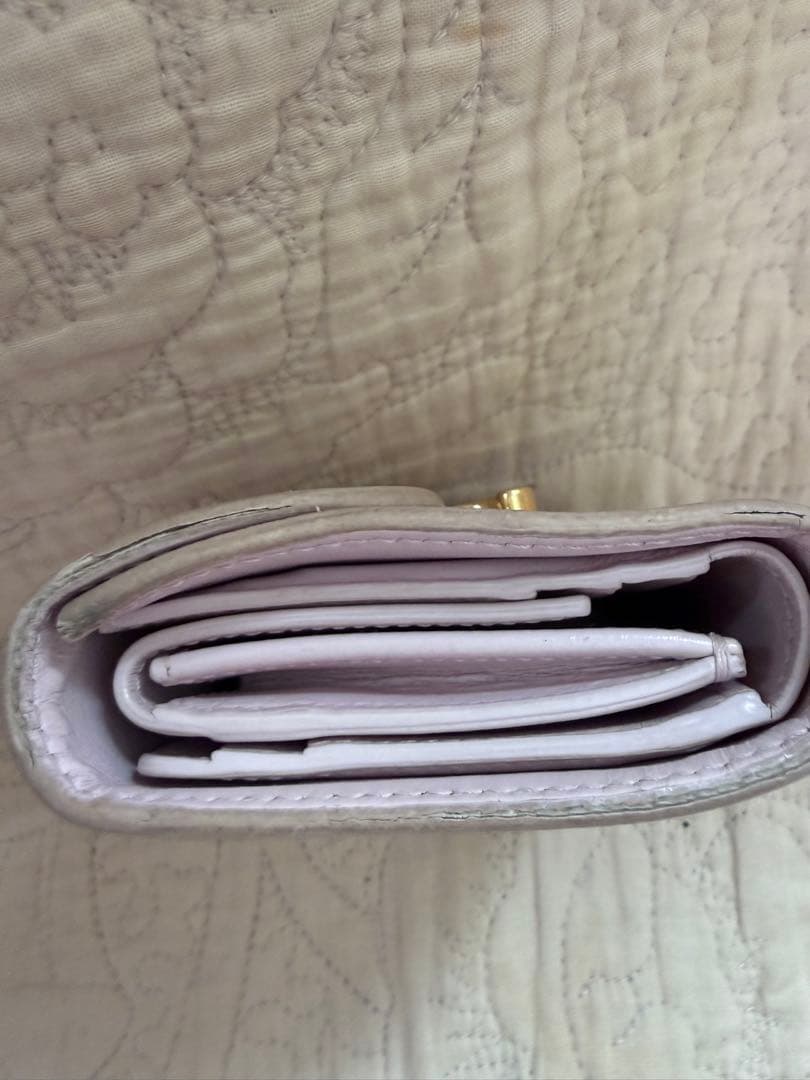 CELINE 三つ折り財布 トリオンフ ピンク