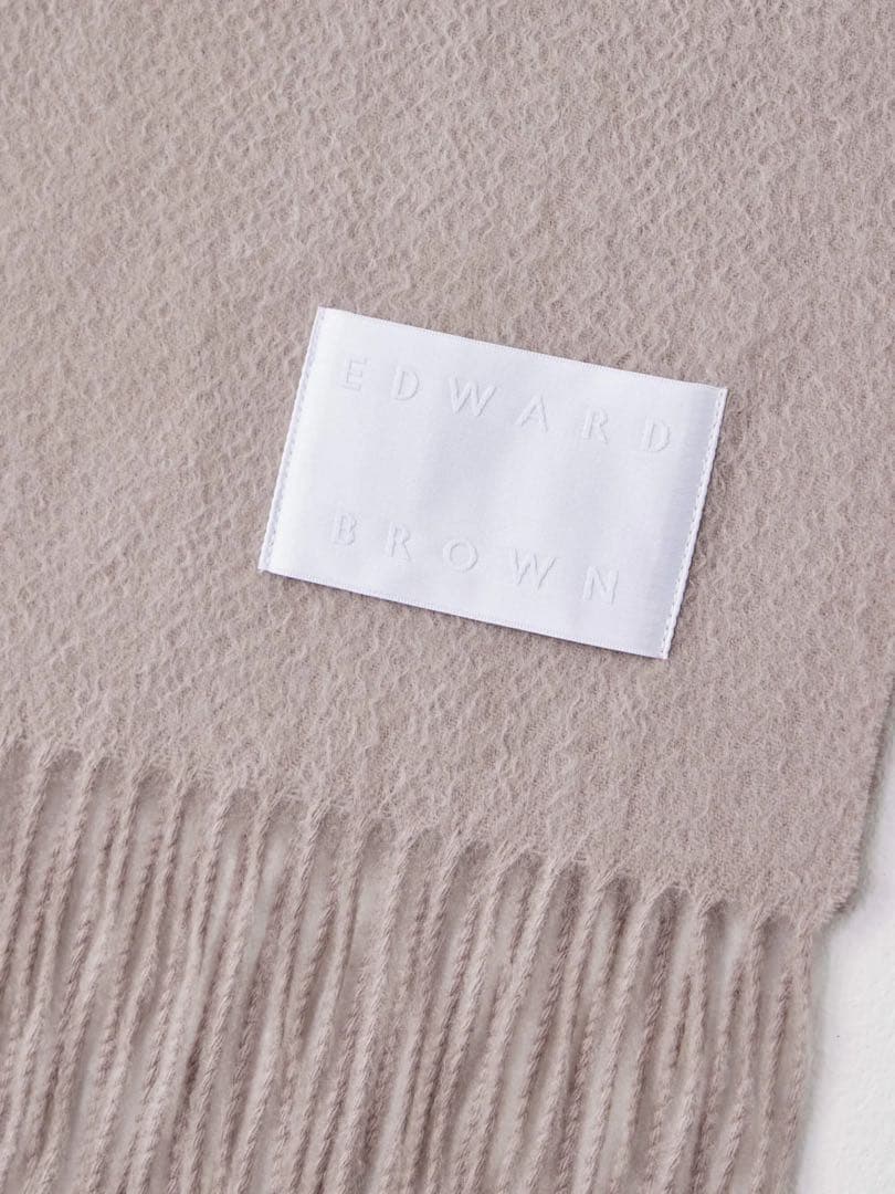 EDWARD BROWN カシミヤマフラー パールグレー
