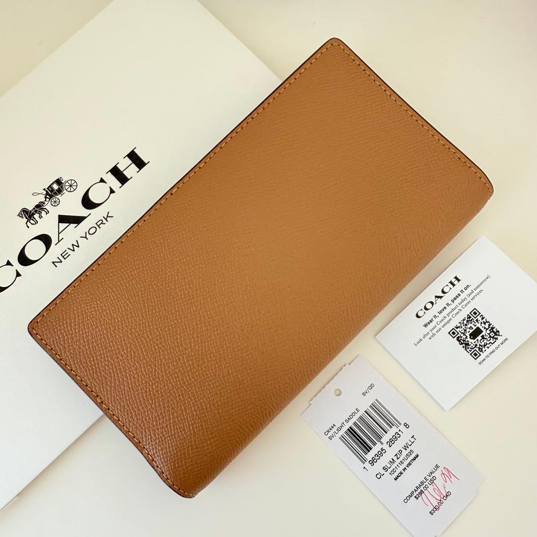 COACH コーチ　スリムウォレット 長財布　ブラウン　茶色