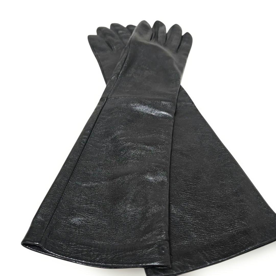 Chloe（クロエ）レザーロンググローブ / ブラック　20cm美品