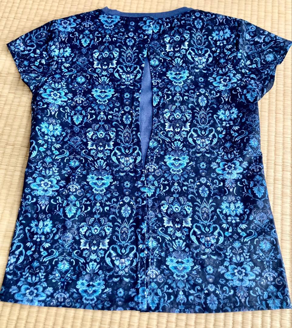 【新品】Admiral ネイビー 花柄 Tシャツ　ATLA549 M